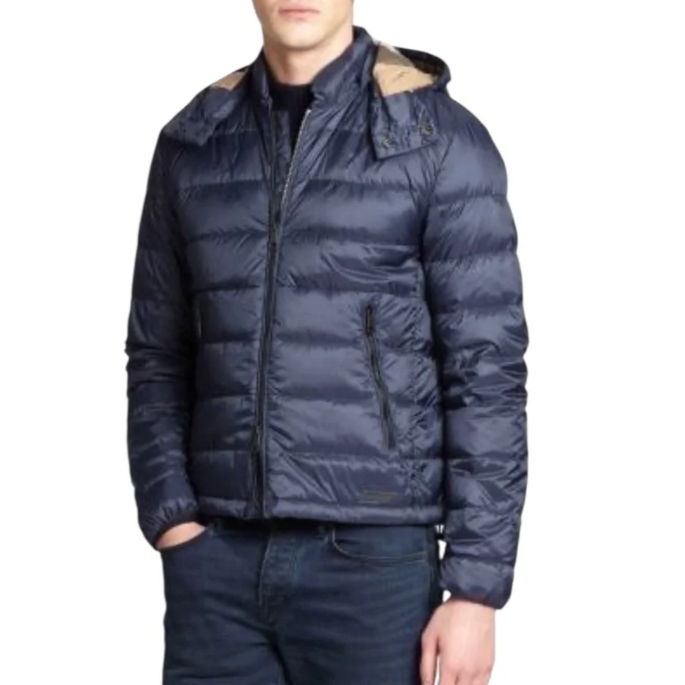 Burberry Men's Black Puffer Jacket size M